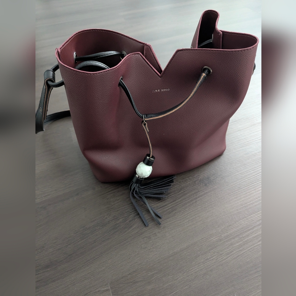 Burgundy Tote Bag PIXIE MOOD - Picture 2 of 5
